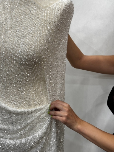 Imagine Fjola Bridal - Broderie cu margele si paiete pe dantela