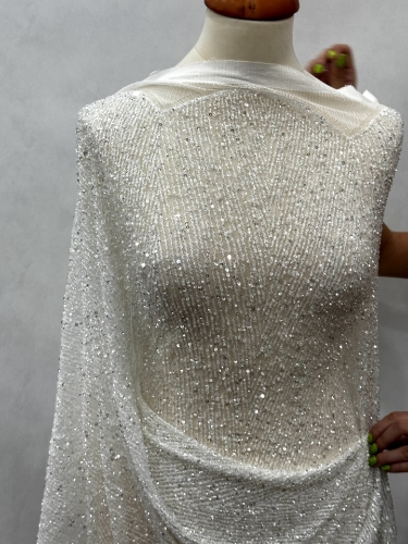 Imagine Fjola Bridal - Broderie cu margele si paiete pe dantela