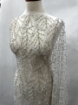 Imagine Crystal Mesh - broderie cu cristale argintii si margele - ivory
