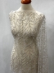Imagine Crystal Mesh - broderie cu cristale argintii si margele - ivory