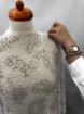 Imagine Stardust Rain Broderie cu cristale arginti si perle  - ivory