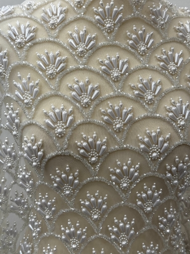 Imagine Imperial Splendor Broderie cu perle si margele - white
