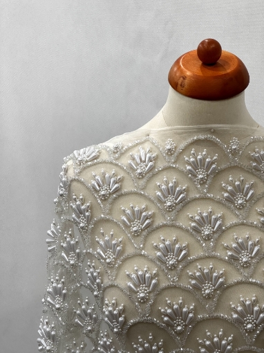Imagine Imperial Splendor Broderie cu perle si margele - white