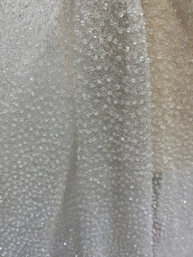 Imagine Crystal Raindrops - Broderie tip plasa cu cristale - offwhite