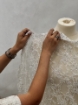 Imagine Bridal Orchids - Dantela brodata cu perle si margele - white