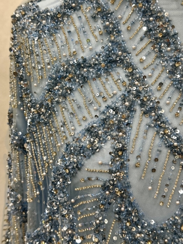 Imagine Topaz Diamonds - Broderie cu margele, cristale si paiete - turcoaz