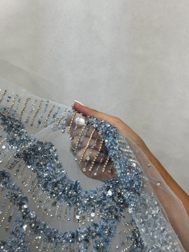 Imagine Topaz Diamonds - Broderie cu margele, cristale si paiete - turcoaz